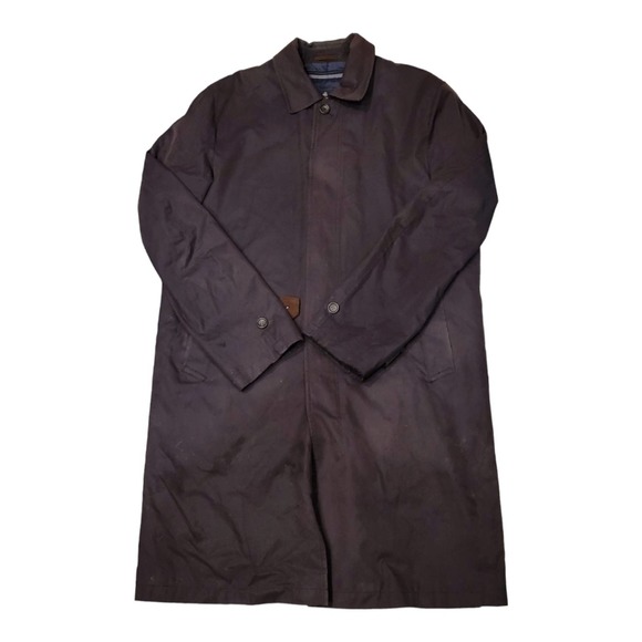 Brooks brother overcoat/raincoat/trench coat Navy blue with Liner Size 42L - Picture 1 of 8